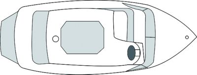 Carver Covers 79003 Flex-Fit PROâ„¢ Poly-Flex II Fish & Ski Boats I/0 or O/B, Slate Gray