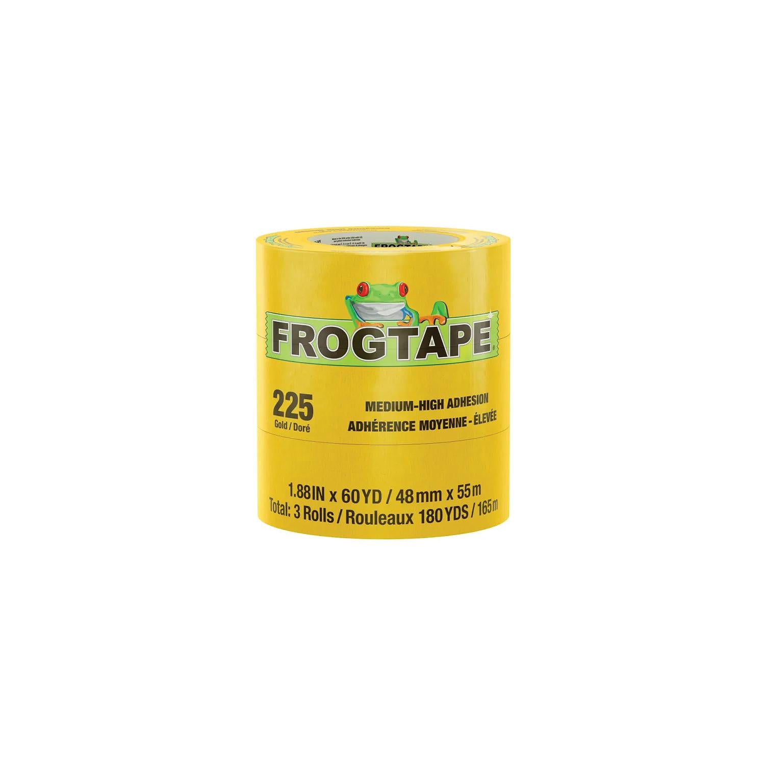 Shurtape 105319 FrogtapeÂ® 225 Gold Performance Grade Masking Tape, 3/4
