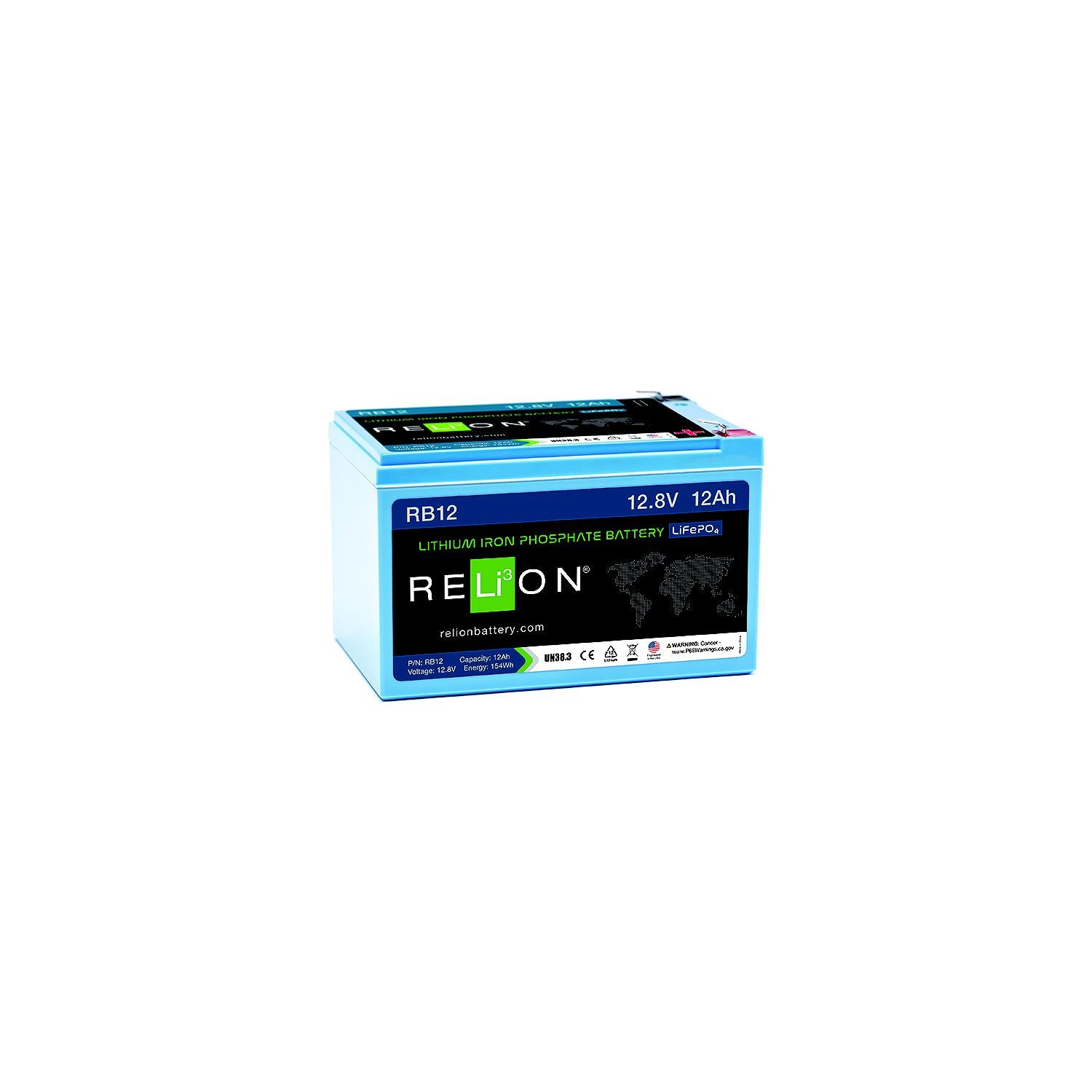 RELiON RB12 LiFePO4 Lithium Iron Phosphate 12V Battery