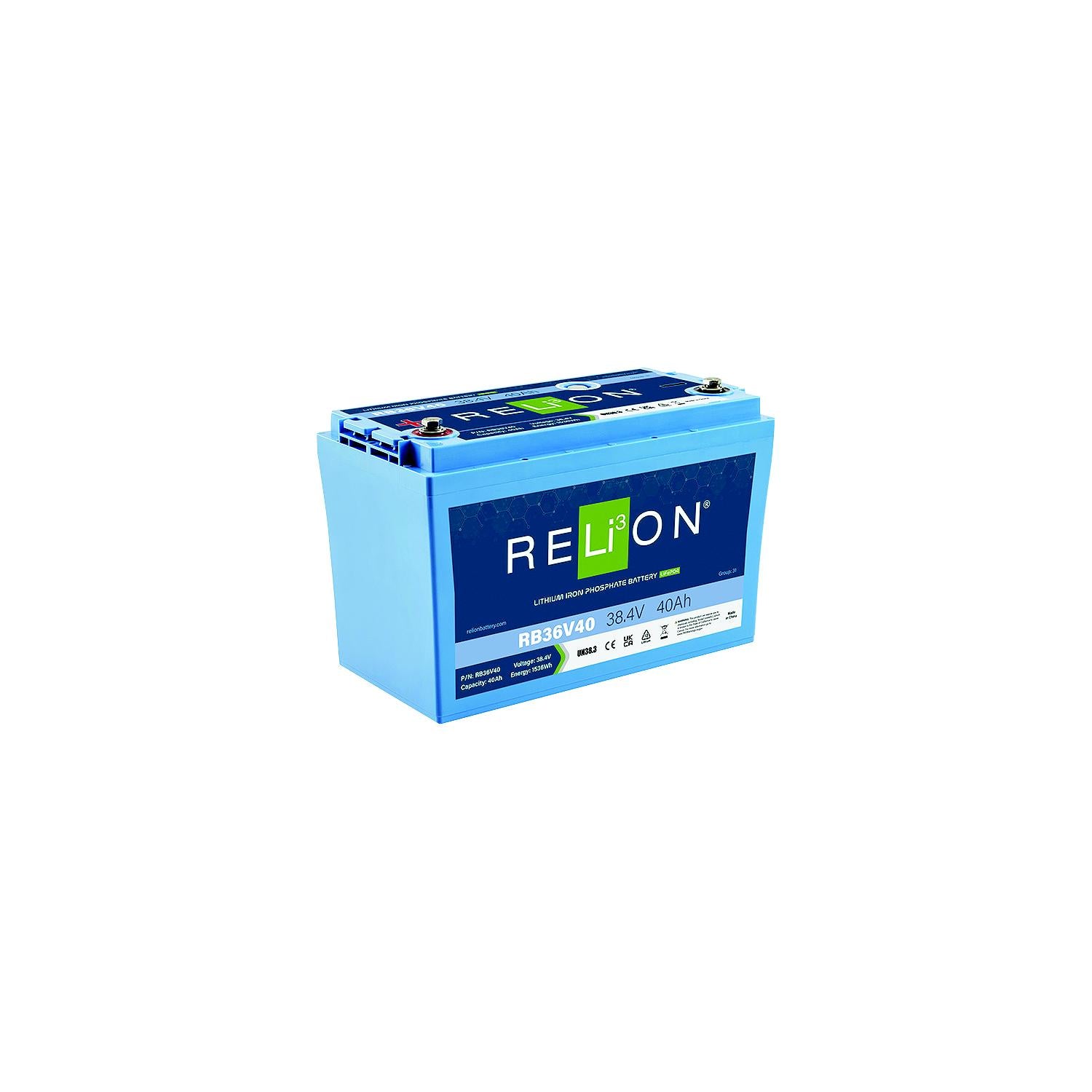 RELiON RB36V40 LiFePO4 Lithium Iron Phosphate 36V Battery