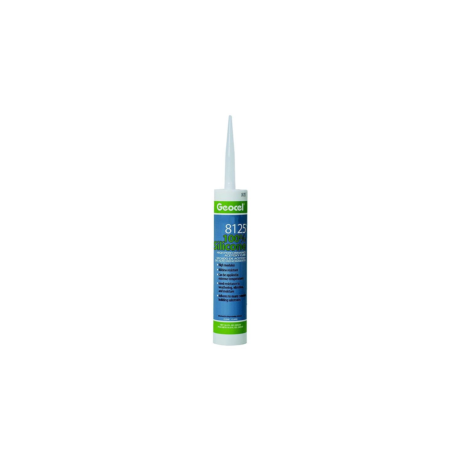 Geocel GC68113 8125Â® 100% Silicone High Performance Acetoxy Cure Sealant, 10.3 oz., Black