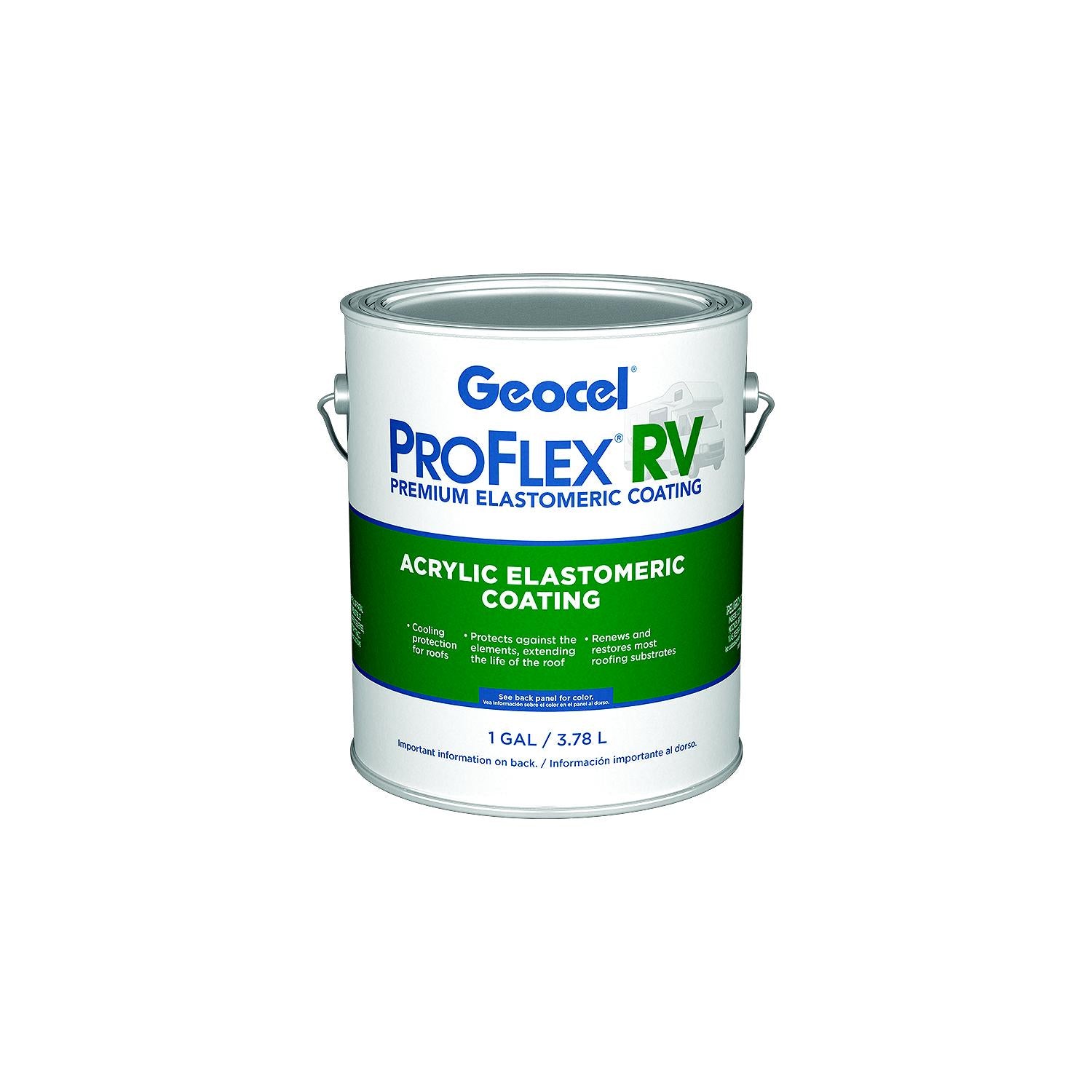 Geocel KSRV41300-16 KSRV4130016 Pro FlexÂ® RV Acrylic Elastomeric Coating, 1 Gal