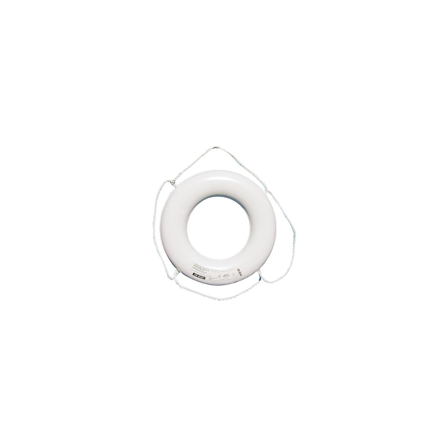 Cal June GW-X-24 Jim-Buoy Closed Cell Foam U.S.C.G. Approved Life Ring With Rope Molded Into Core