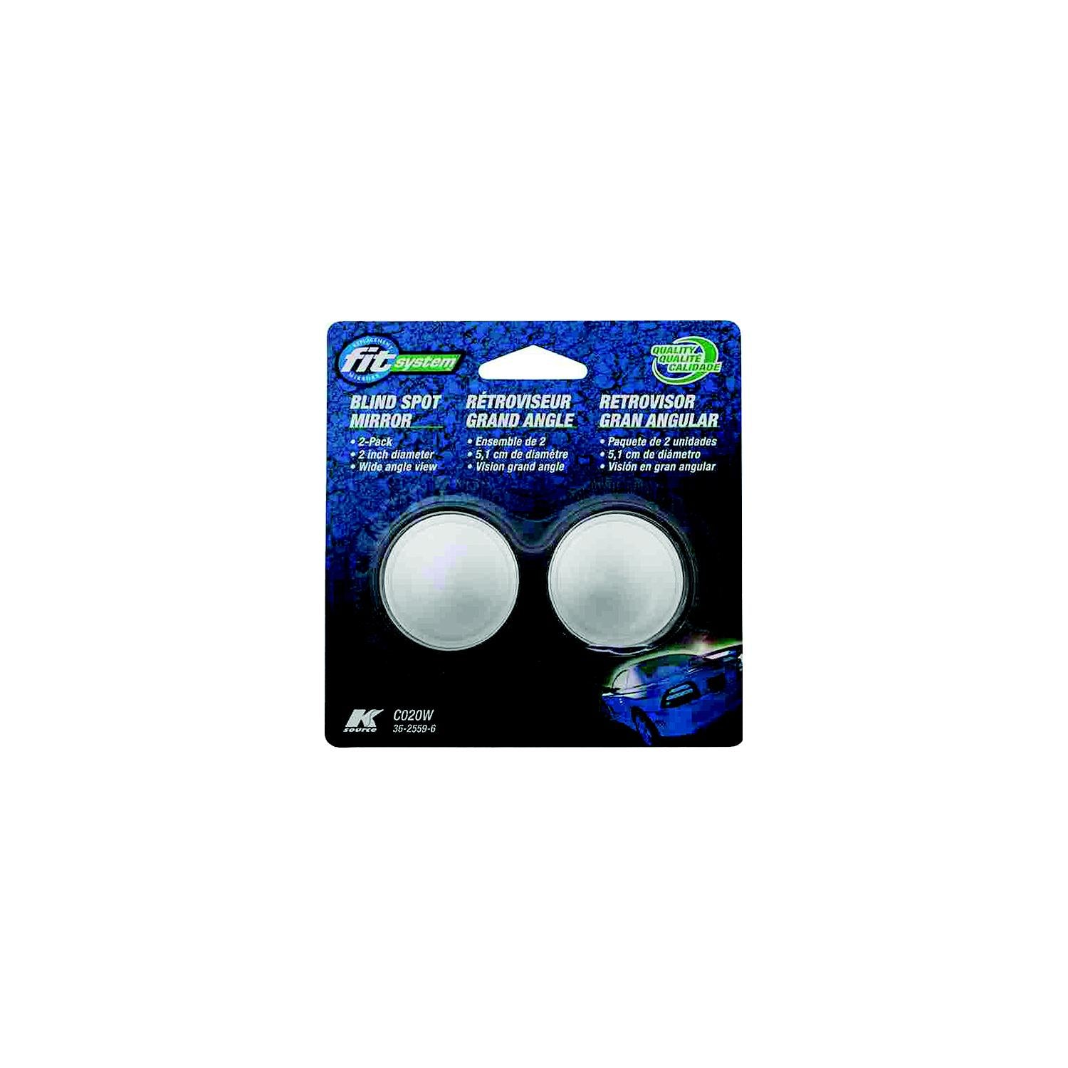 K-Source C020W Captain Phab Stick-On Mirror, 2/pk