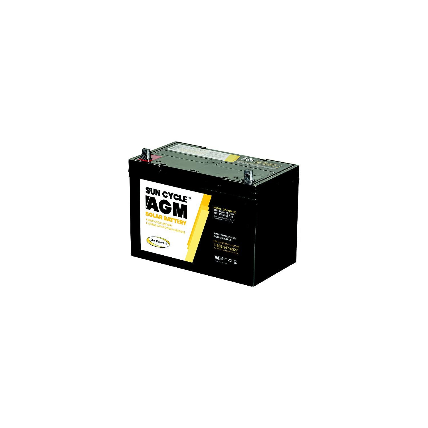 GoPower! 76285 Go Power! Sun Cycle AGM Solar Battery, 12V