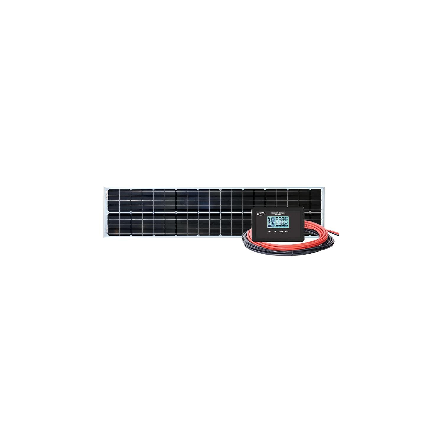 GoPower! 83300 Go Power! Slim Solar Aluminum Kit, 100W