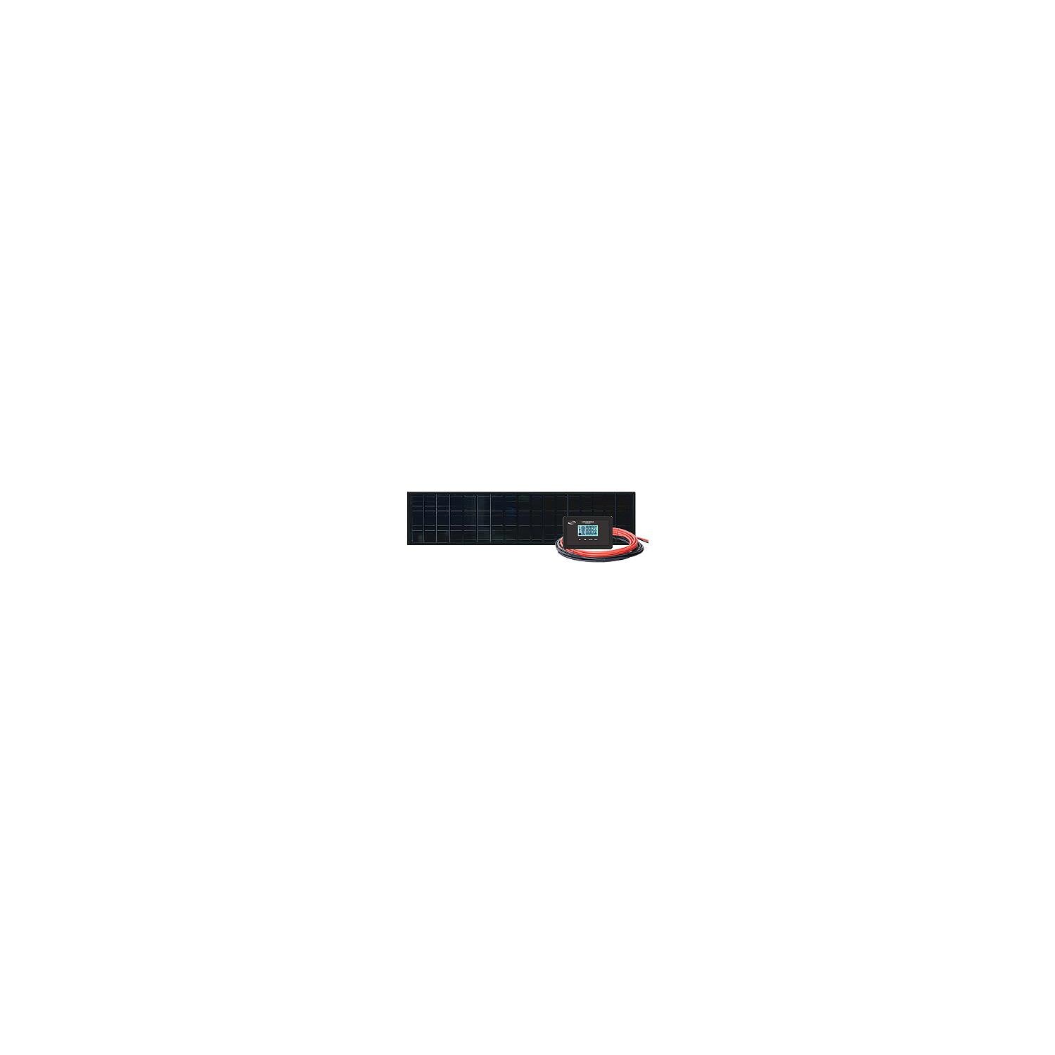 GoPower! 83307 Go Power! Slim Solar Black Powder-Coated Kit, 100W