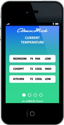 Coleman-Mach 9630-3523 96303523 Bluetooth Thermostat, Black, Heat Pump