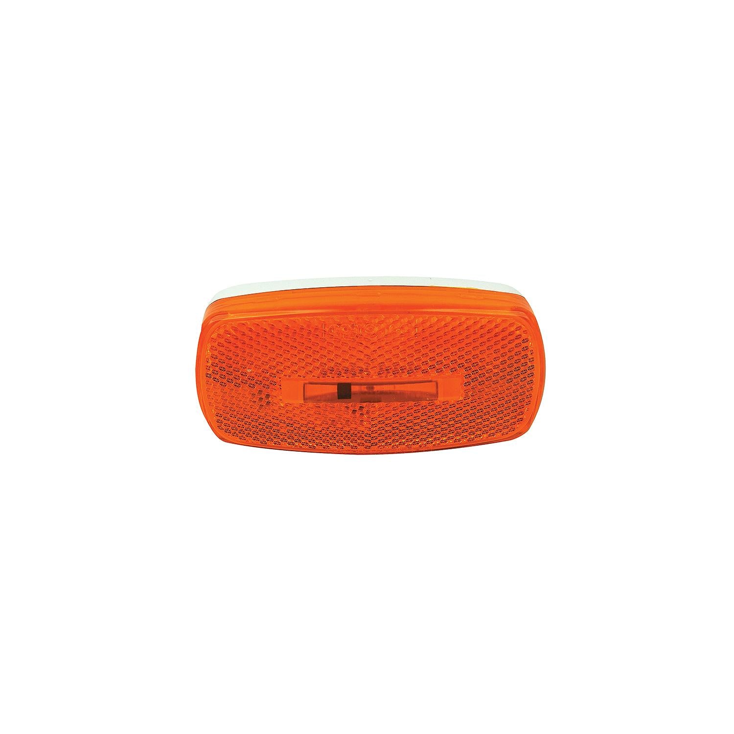 FulTyme RV 1102 Marker/Clearance Light With Reflex, Yellow Lens, White Base