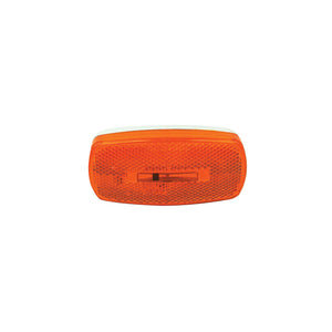 FulTyme RV 1102 Marker/Clearance Light With Reflex, Yellow Lens, White Base