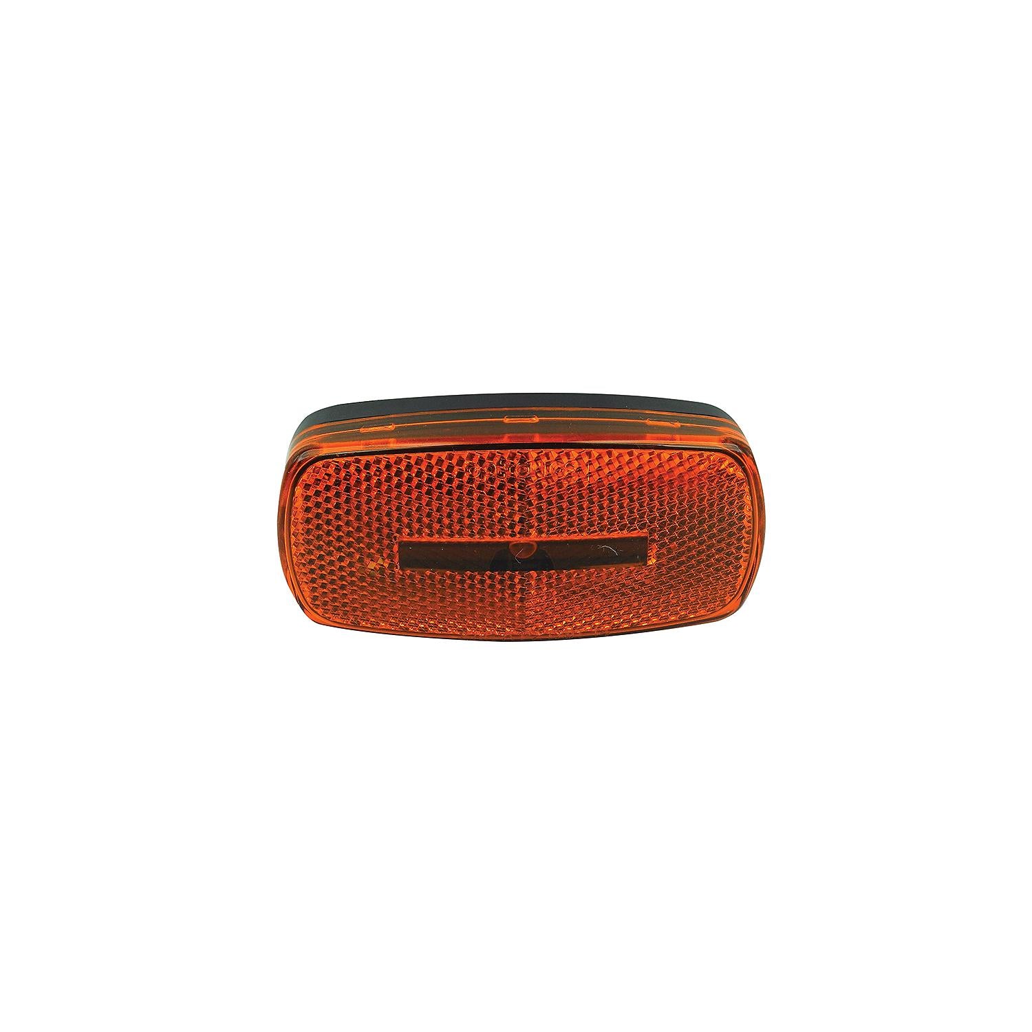 FulTyme RV 1103 Marker/Clearance Light With Reflex, Yellow Lens, Black Base