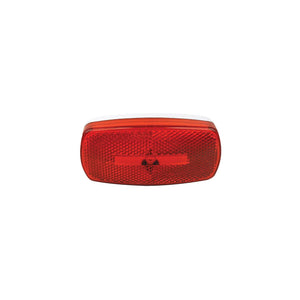 FulTyme RV 1104 Marker/Clearance Light With Reflex, Red Lens, White Base