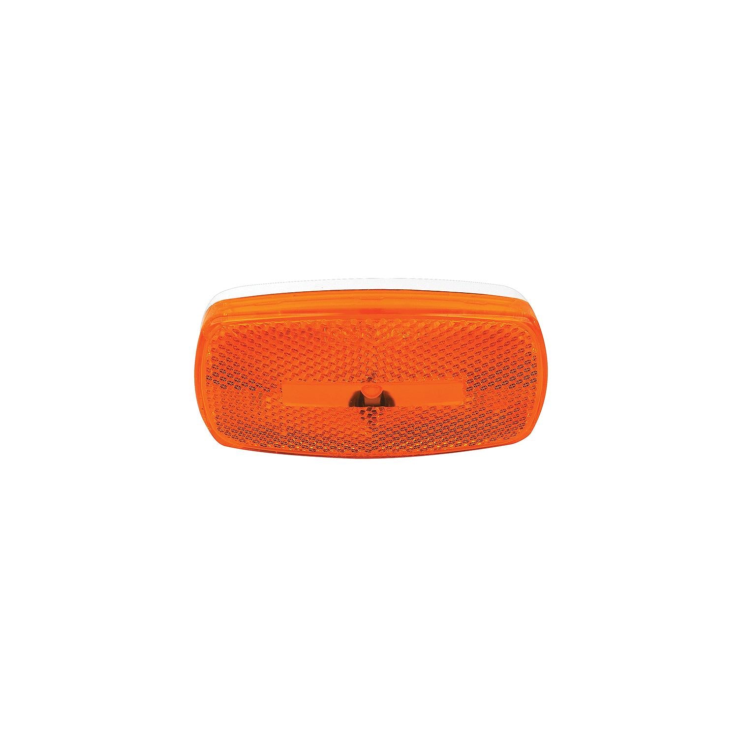 FulTyme RV 1106 Marker/Clearance Light With Reflex, Yellow Lens, White Base