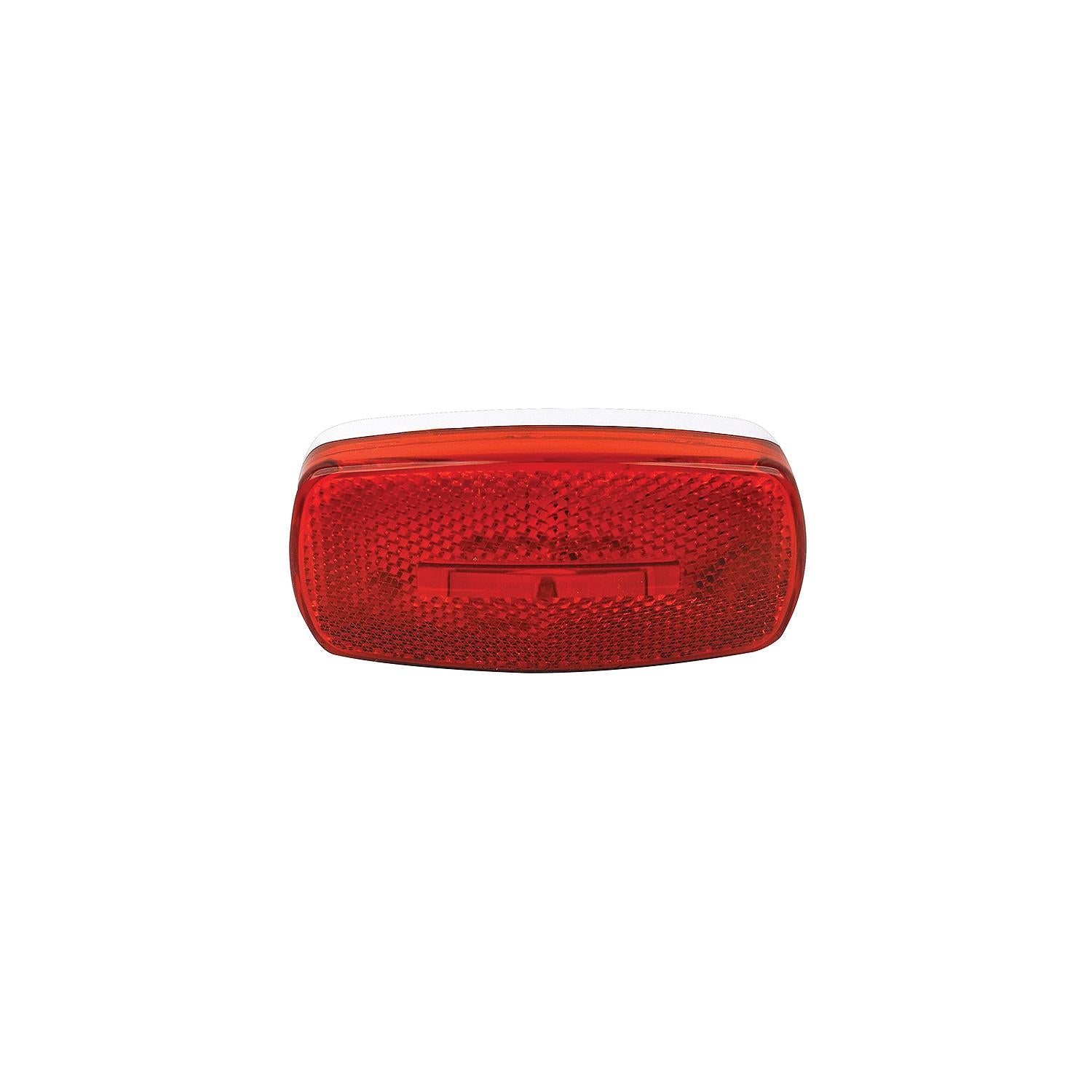 FulTyme RV 1107 Marker/Clearance Light With Reflex, Red Lens, White Base