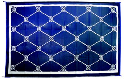 FulTyme RV 6 X 9 BLUE/WHITE 6064 Outdoor Patio Mat, Blue/White, 6' x 9'