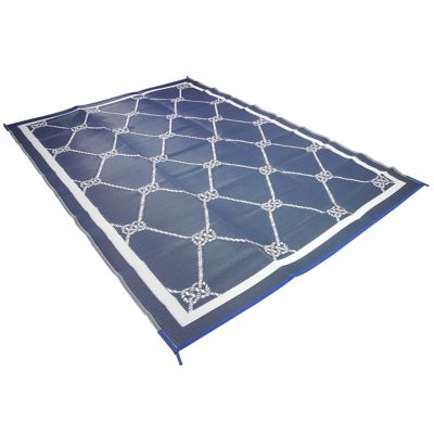 FulTyme RV 8 X 16 BLUE/WHITE 6066 Outdoor Patio Mat, Blue/White, 8' x 16'