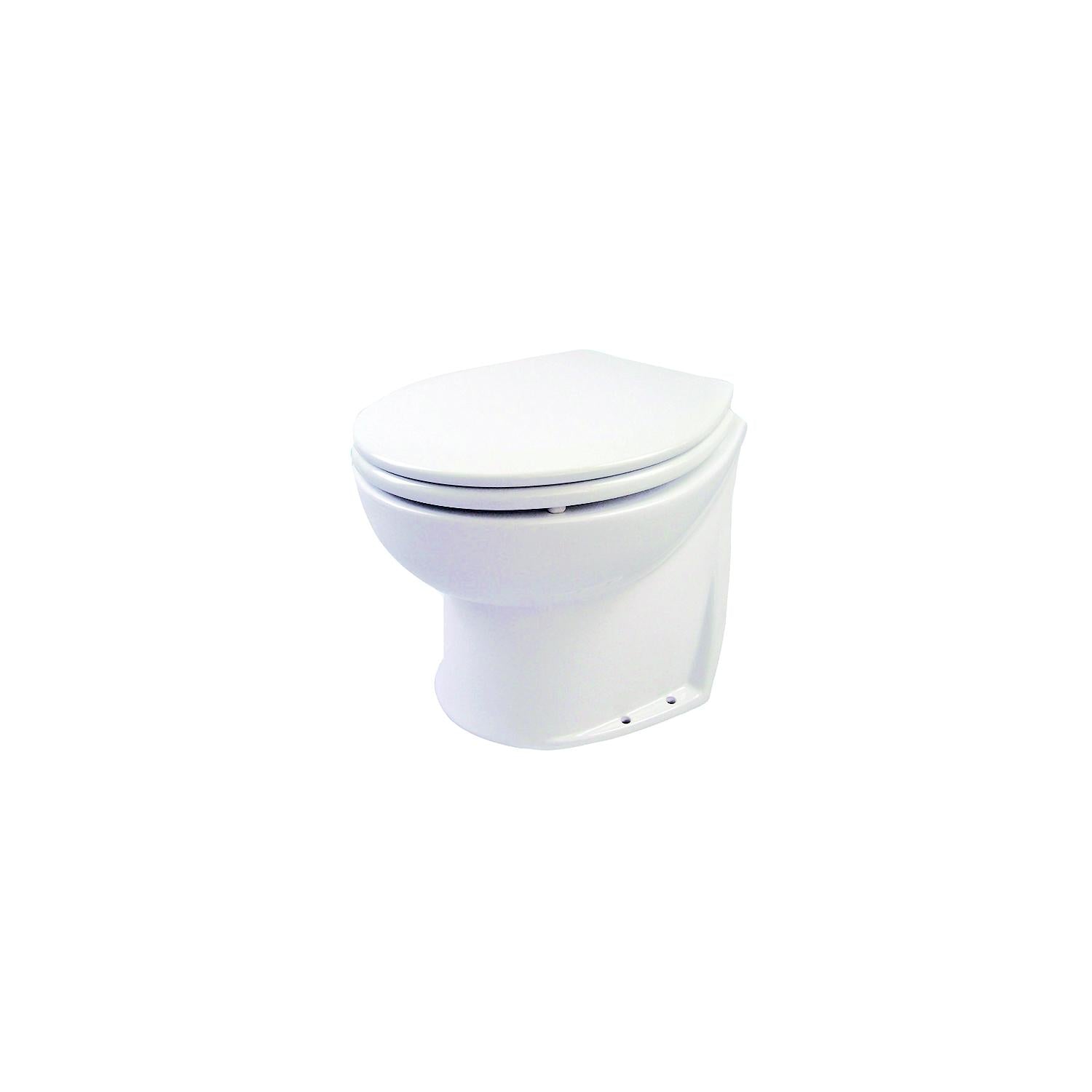 Jabsco 58280-1012 Deluxe Straight Back Electric Flush Toilet w/Raw Water Rinse