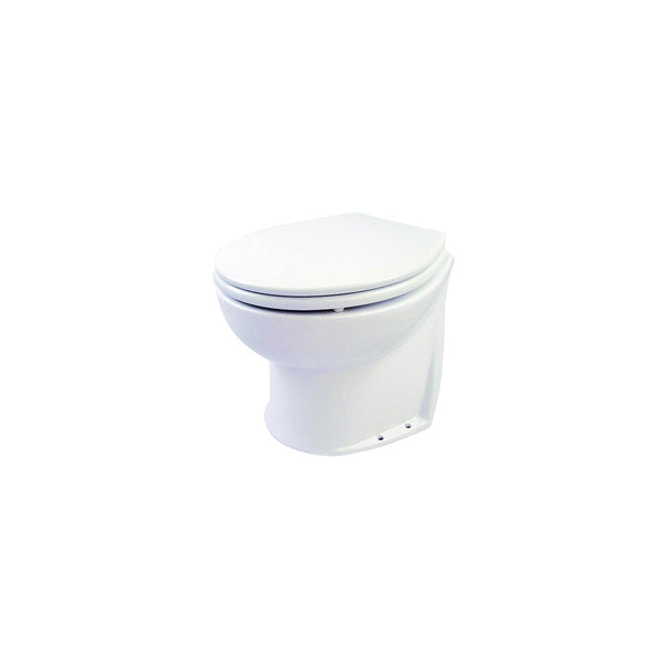 Jabsco 58280-1012 Deluxe Straight Back Electric Flush Toilet w/Raw Water Rinse