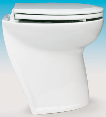 Jabsco 58260-1012 Deluxe Slant Back Electric Flush Toilet w/Raw Water Rinse