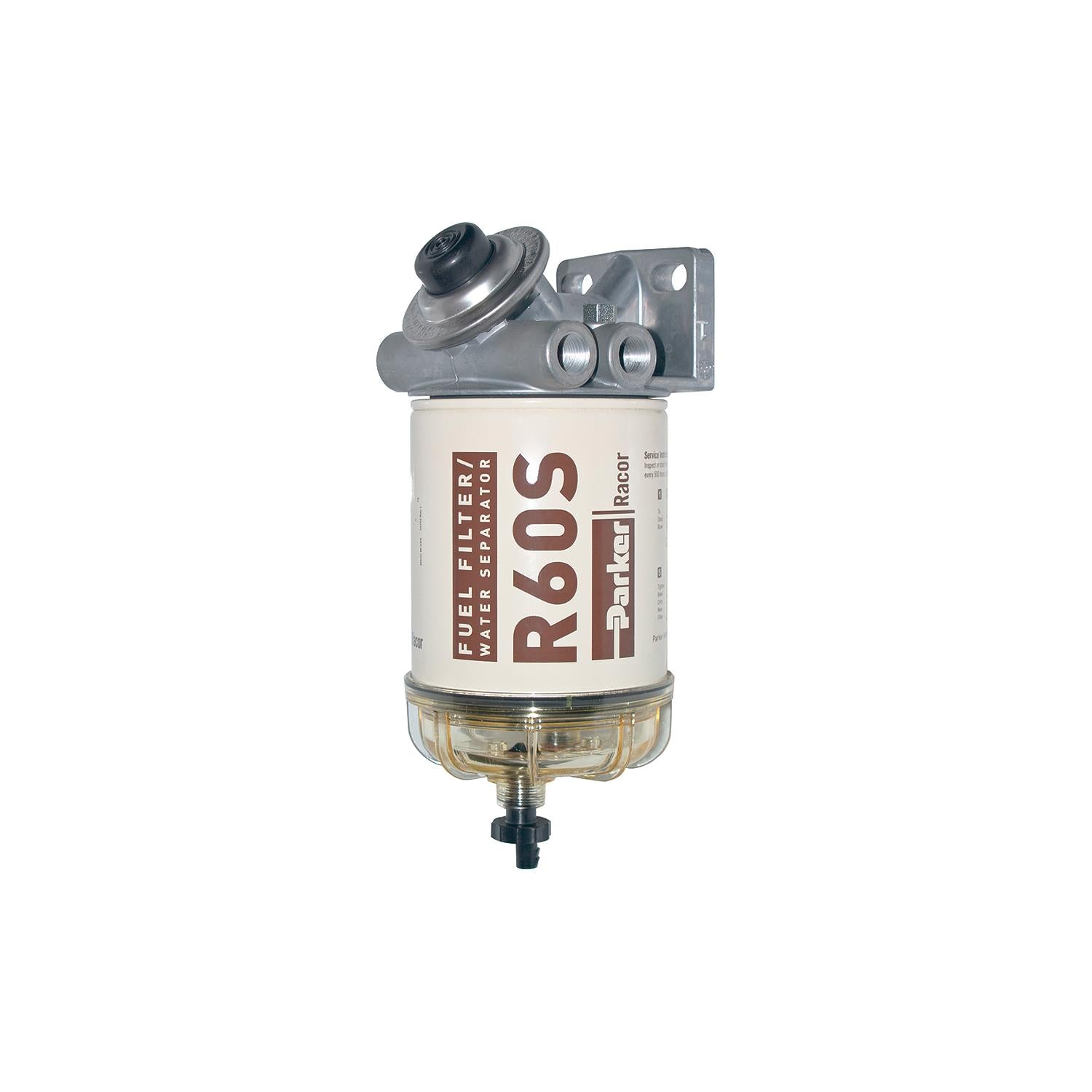 Racor 460R2 400 Series Diesel Spin-On Filter / Water Separator, 2 Micron, 60 GPH