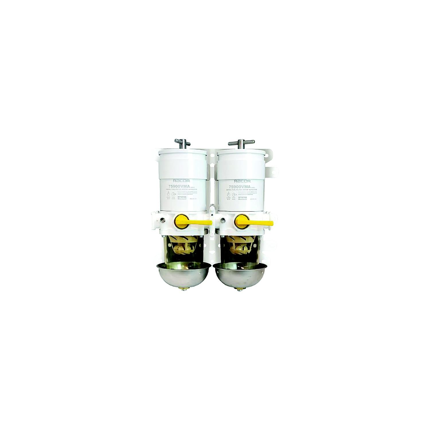 Racor 75900VMA10 Turbine Series Dual Fuel Filter W/ Rotary Valve, 10 Microns
