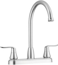 Dura Faucet DF-PK330HLH-SN DFPK330HLHSN Elegant J-Spout Kitchen Faucet, Satin Nickel