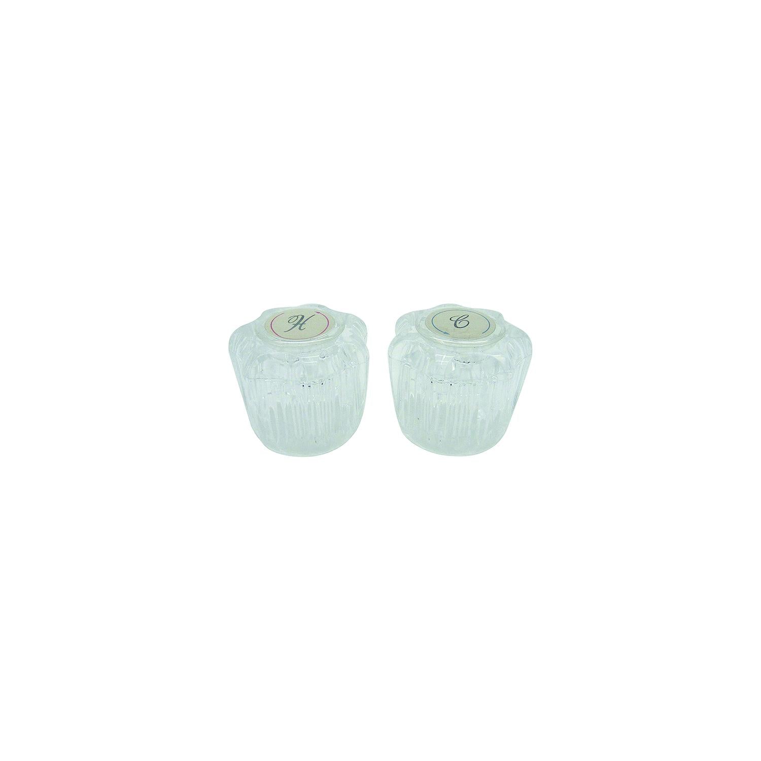 Dura Faucet DF-RKA DFRKA Knobs, Crystal Acrylic, 1 pr.