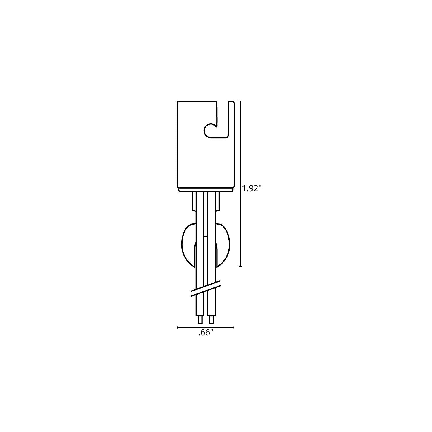 Ancor 529310 Double Contact Bayonet Bulb Socket w/8