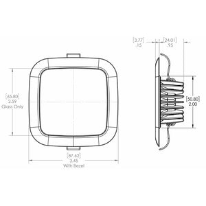 Lumitec Square Mirage Down Light - Warm White Dimming - Hi-CRI - Polished Bezel [116119]