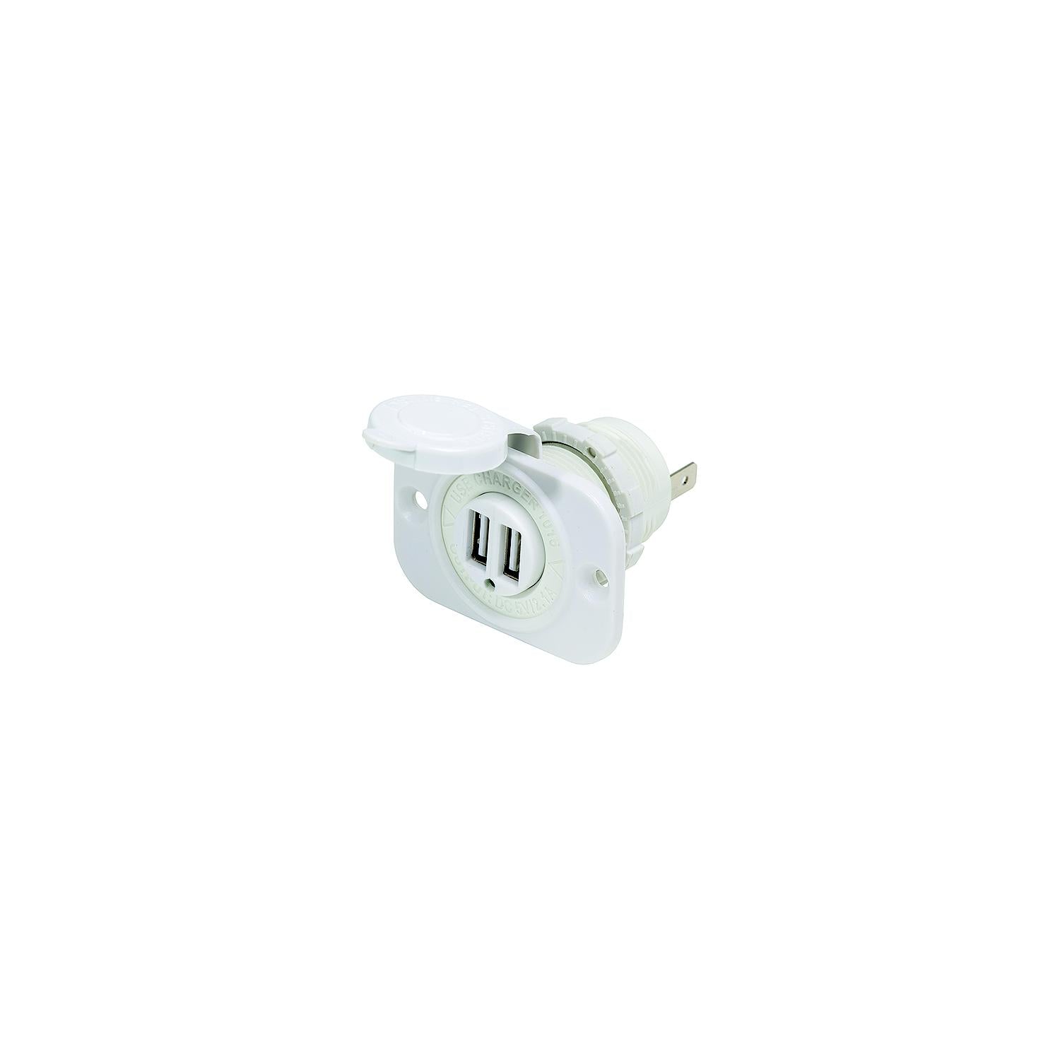 Blue Sea Systems 1016200-BSS Dual USB Charger Socket, White