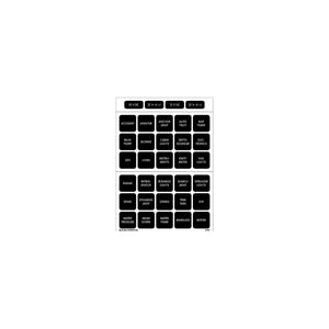 Blue Sea Systems 4215-BSS 4215 Waterproof Square Format Label Kit, 60 DC Set