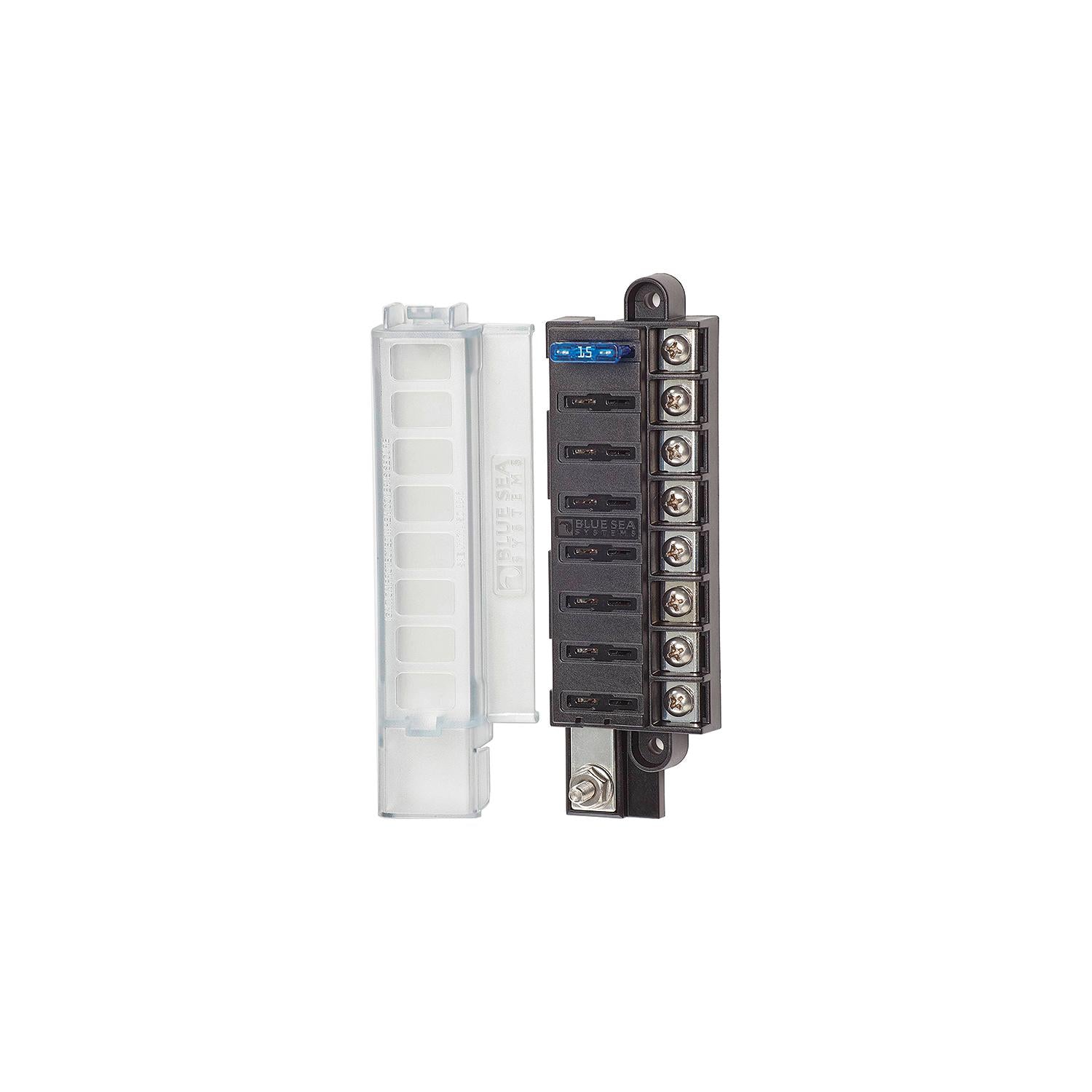 Blue Sea Systems 5046-BSS ST Blade Compact Fuse Block - Common Source, 8 Circuits