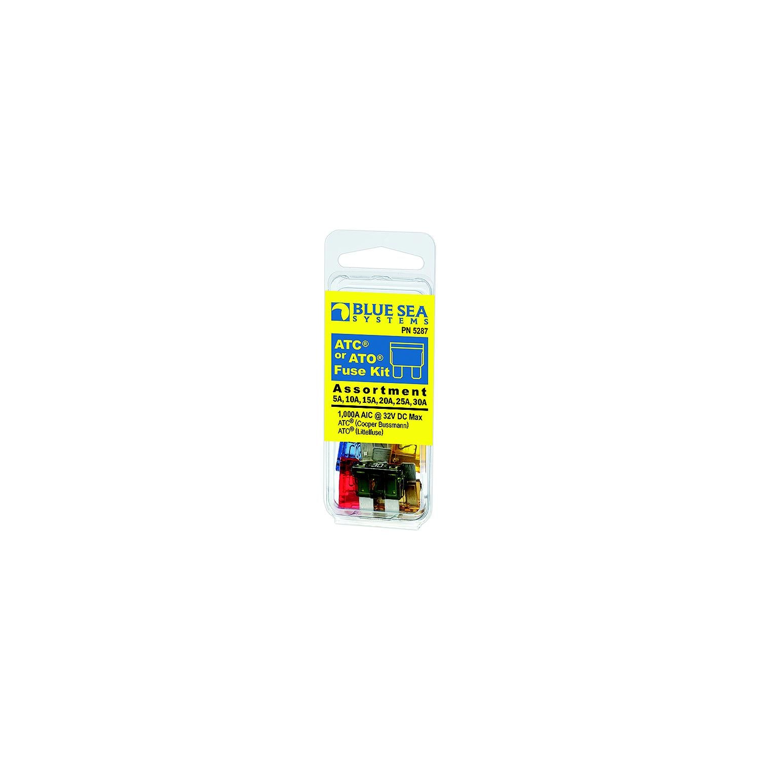 Blue Sea Systems 5287-BSS 5287 Fuse ATO/ATC Assortment, 1ea 5/10/15/20/25/30 Amp