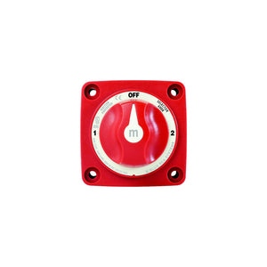 Blue Sea Systems 6008-BSS 6008 Battery Switch Mini 3-Position w/Knob, Red