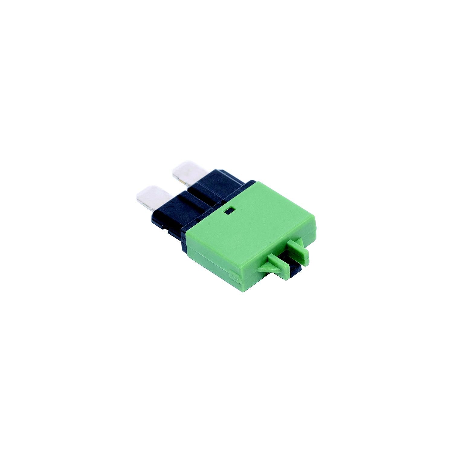 Blue Sea Systems 7068-BSS 7068 ATO/ATC-Style Low Profile Circuit Breaker, 30A, Green, 2/pk