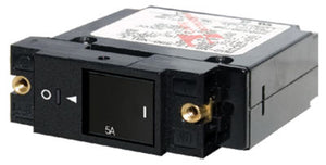 Blue Sea Systems 7400-BSS A-Series Flat Rocker Circuit Breaker, Single Pole Flat, 5 amps