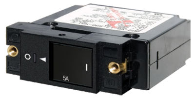 Blue Sea Systems 7404-BSS A-Series Flat Rocker Circuit Breaker, Single Pole Flat, 20 amps