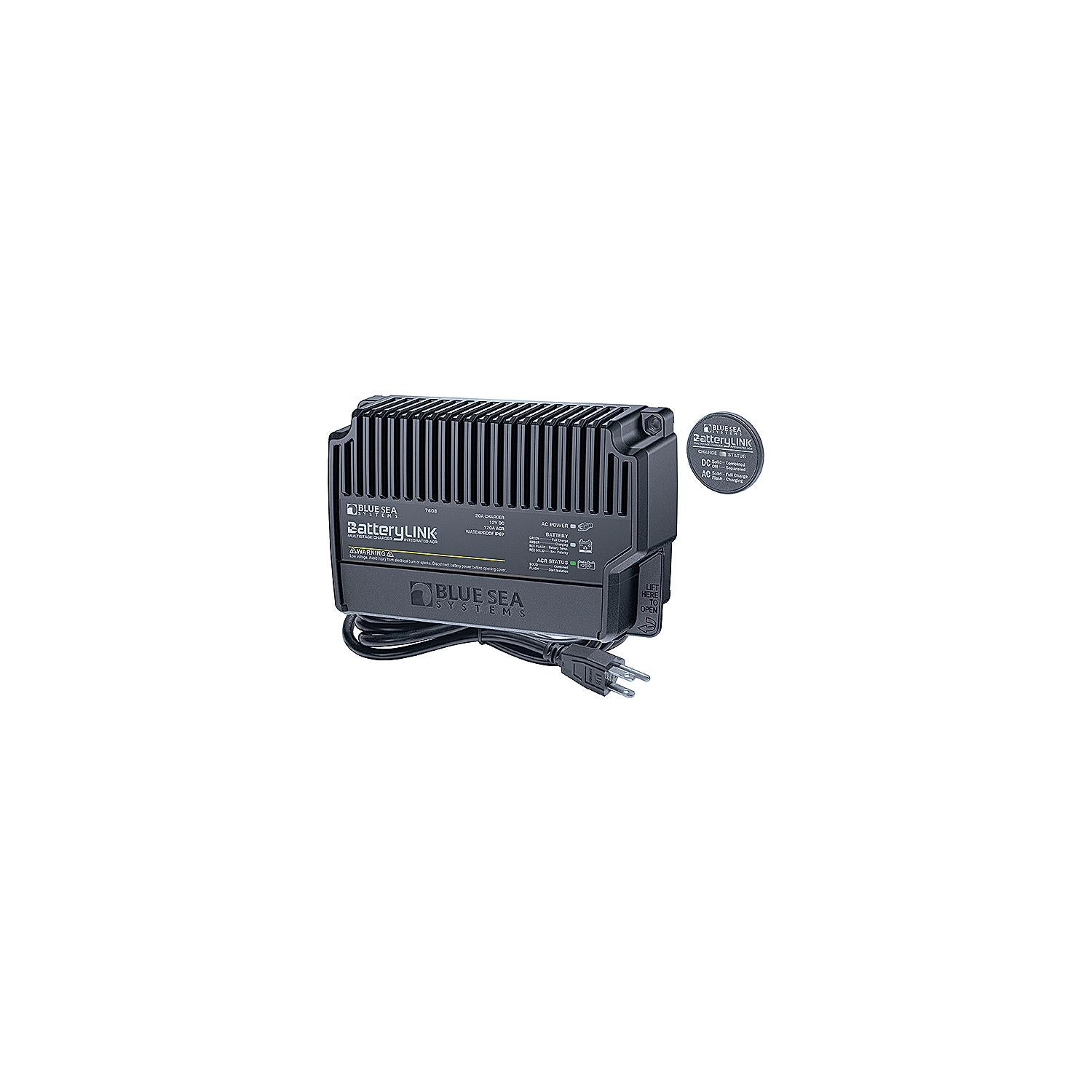 Blue Sea Systems 7608-BSS BatterylinkÂ® Charger, 20A