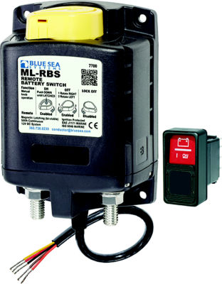 Blue Sea Systems 7702-BSS 7702 ML-RBS Remote Battery Switch with Manual Control - 24V DC 500A