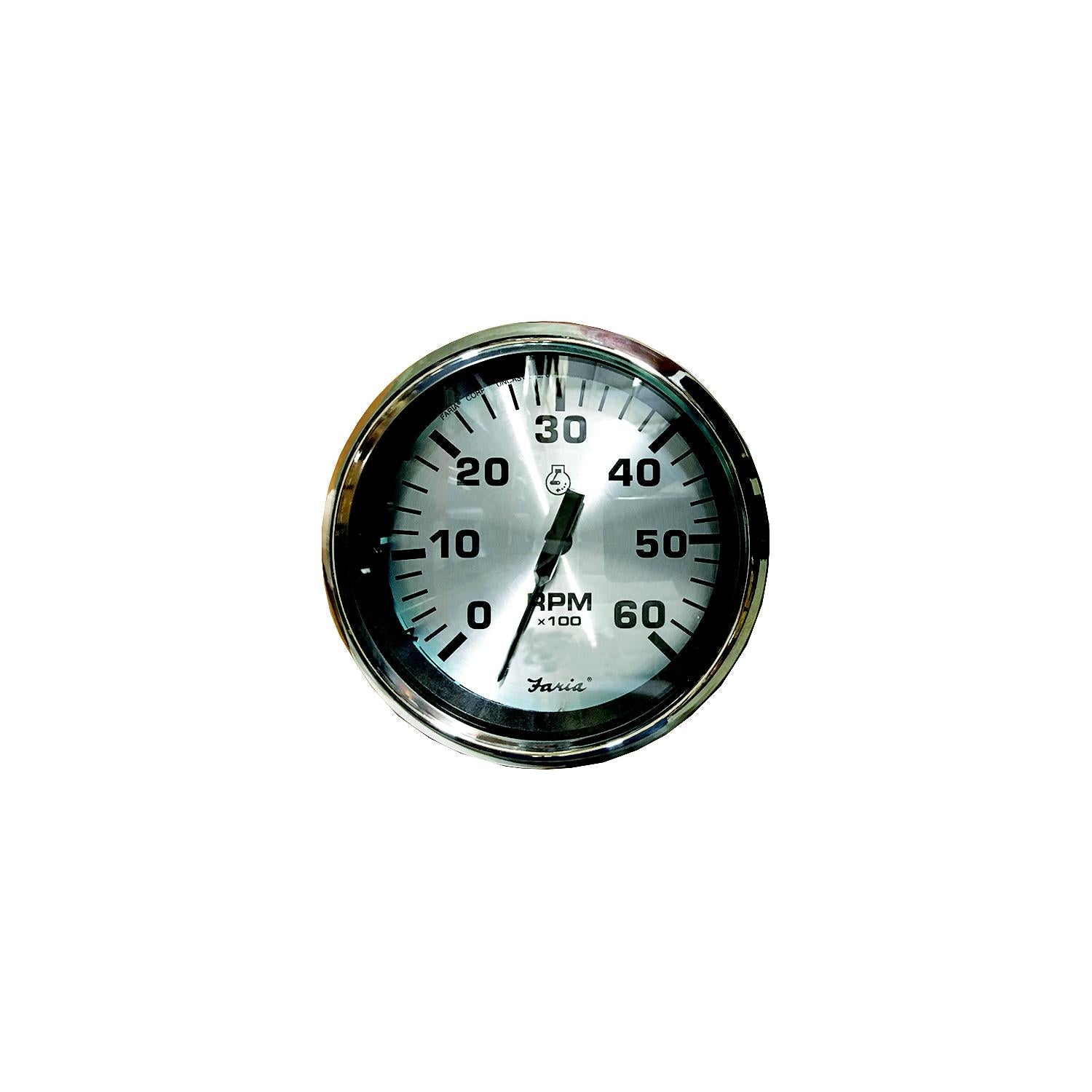 Faria Instruments F36004 Spun Silver Tachometer