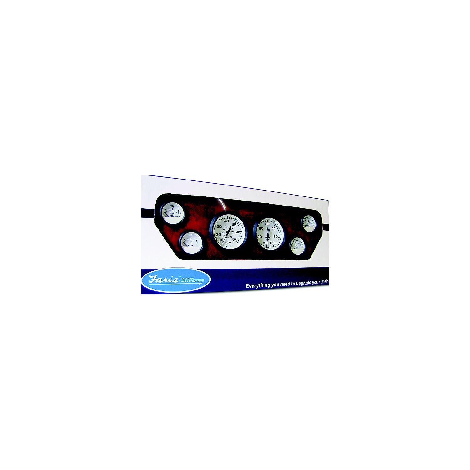 Faria Instruments KT9798 Euro Series Gauges - Boxed Inboard 6 Gauge Set, White