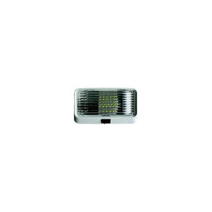 Diamond Group DG52723VP Valterra LED Surface Mt. Porch Light w/Switch, Rectangular, White w/Clear Lens