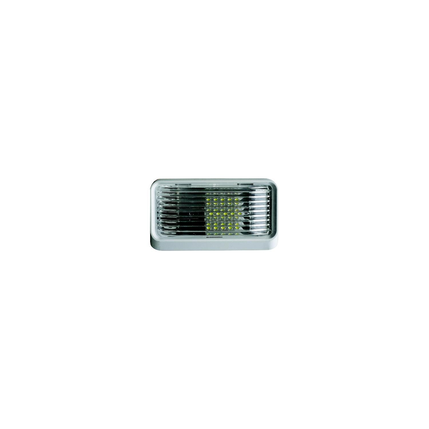 Diamond Group DG52724VP Valterra LED Surface Mt. Porch Light w/o Switch, Rectangular, White w/Clear Lens