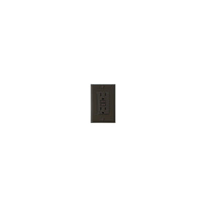 Diamond Group DG15BVP GFI Receptacle w/Light, Brown