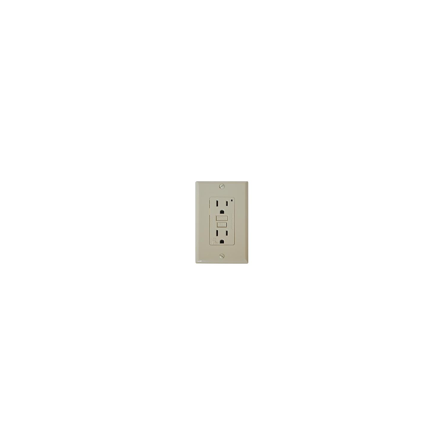 Diamond Group DG15VVP GFI Receptacle w/Light, Ivory