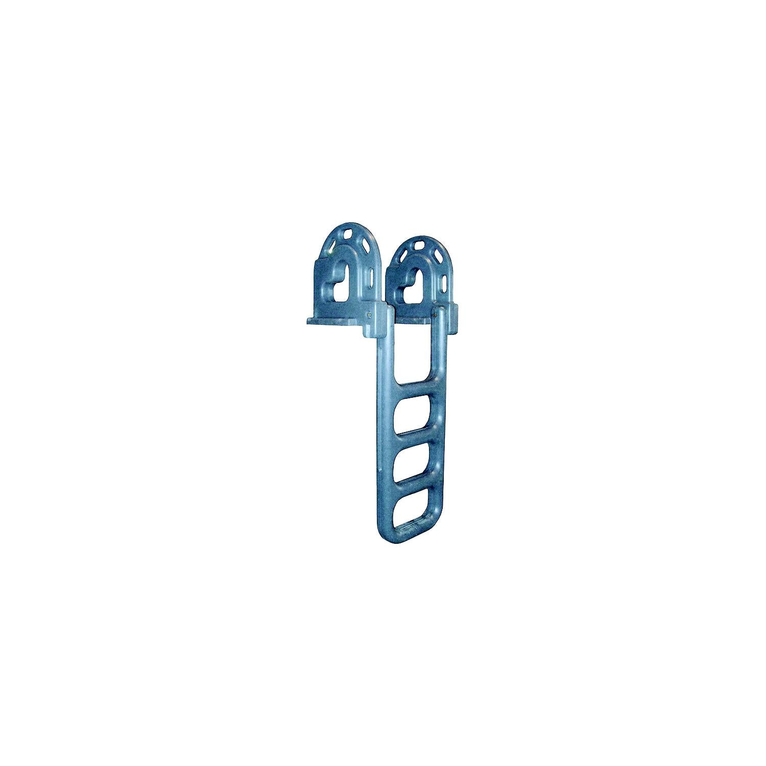 Dock Edge DE2064F Polyethylene Flip Up Ladder 4 Step Grey