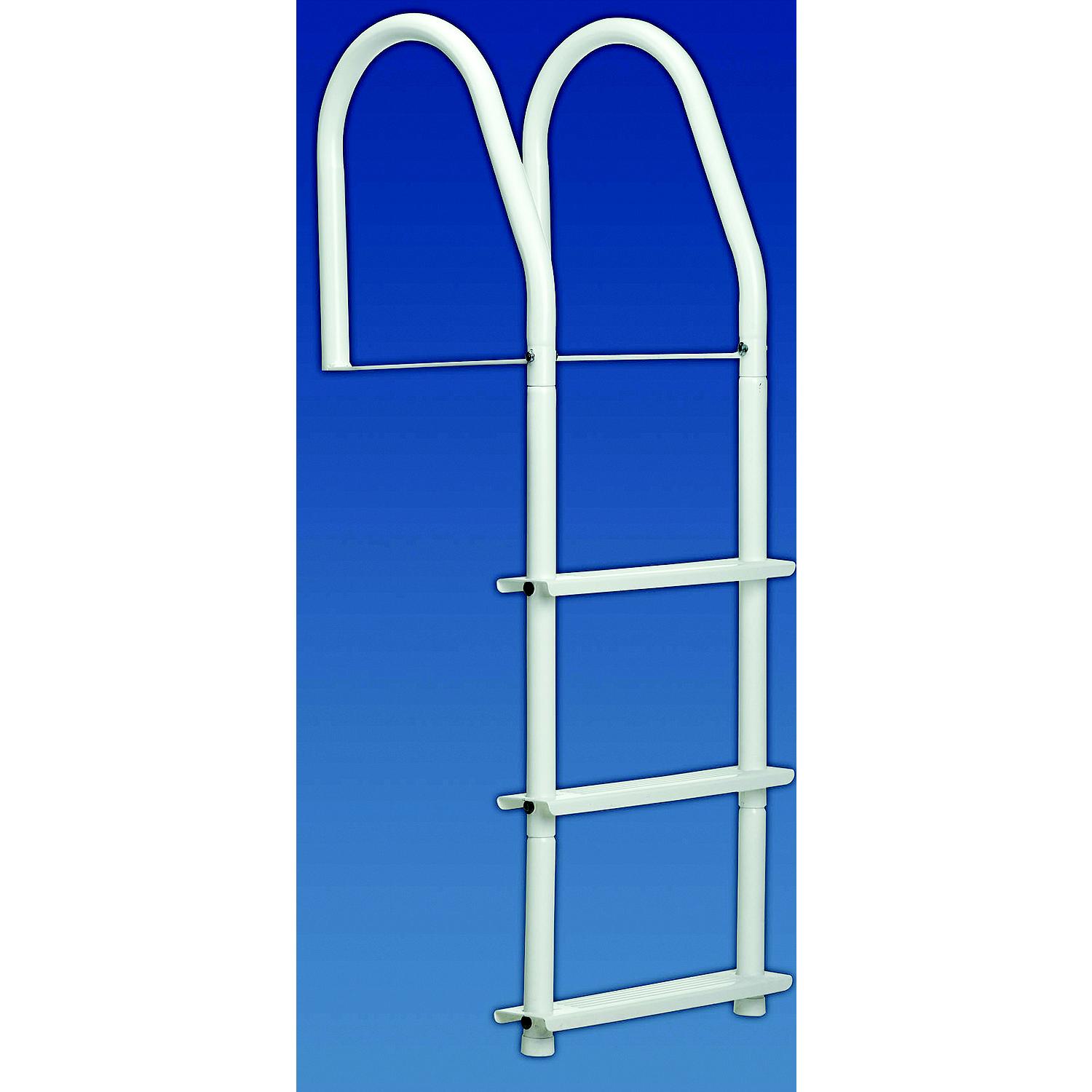 Dock Edge DE2104F Bright White Howell Galvalume Fixed Ladder With Hardware