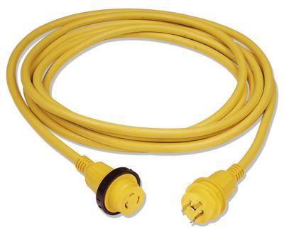 Marinco 199117 30A/125V Powercord PlusÂ® ShorePower Cordset w/LED, 25' Yellow