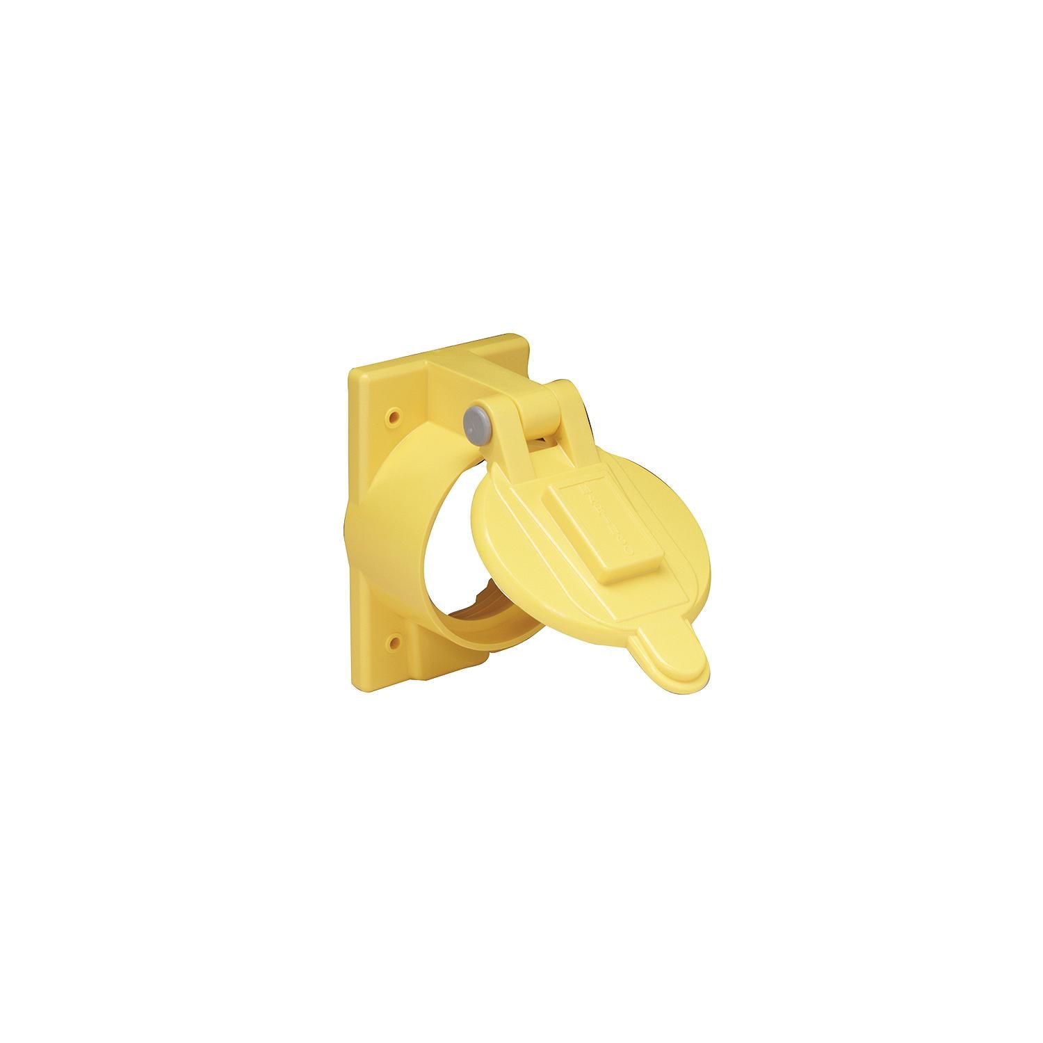 Marinco 7788CR Yellow Polycarbonate Weatherproof Cover Fits 50A Receptacles 6369CR and 6370CR