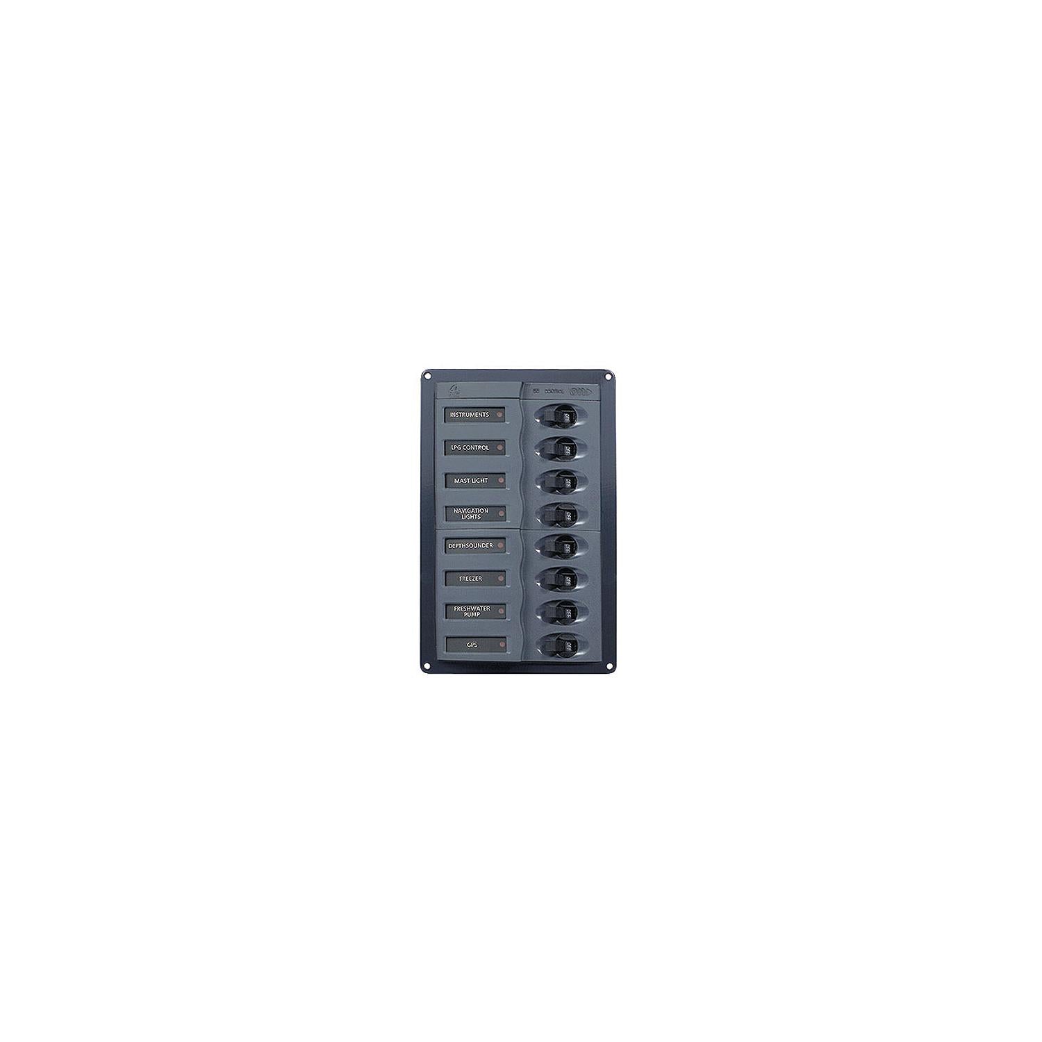 BEP 901V Marinco DC Circuit Breaker 8-Way Vertical Panel